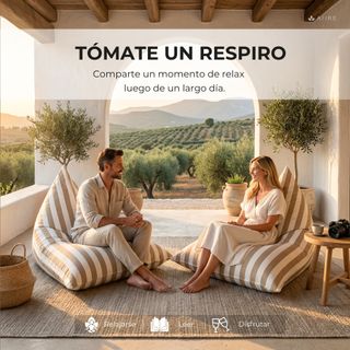 Puff Exterior XXL - Resistente al Agua y Rayos UV