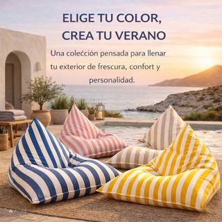 Puff Exterior XXL - Resistente al Agua y Rayos UV