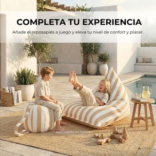 Puff Exterior XXL - Resistente al Agua y Rayos UV