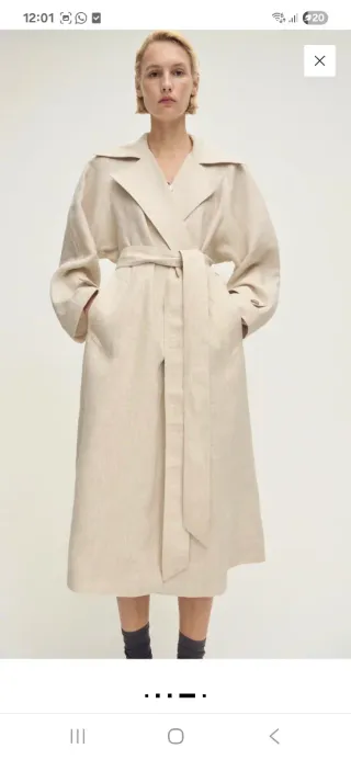 Gabardina lino MNG Talla XS mango zara