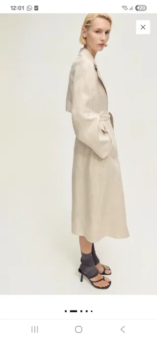 Gabardina lino MNG Talla XS mango zara