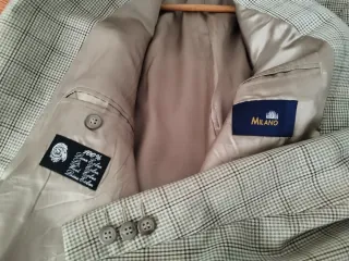 Americana Milano Cuadros Lana Extra