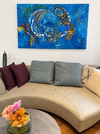 Cojín de piel 60x60