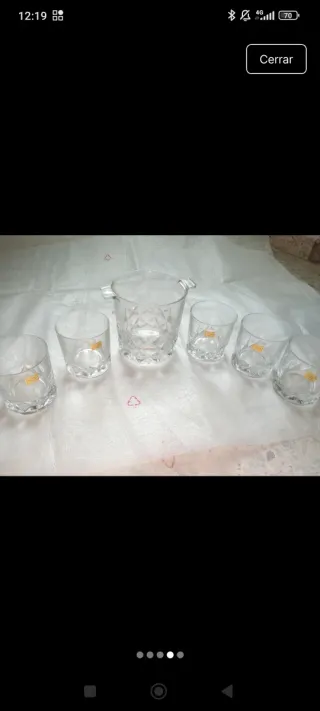 Juego de vasos de cristal tallado luminarc