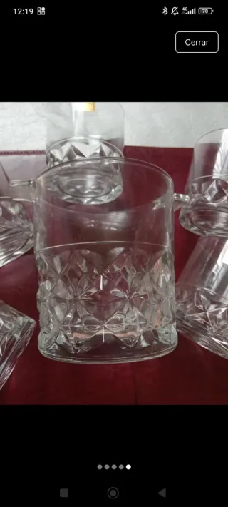 Juego de vasos de cristal tallado luminarc