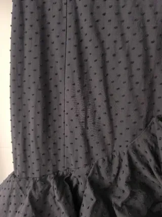 Traje de flamenca volantes negro y beige