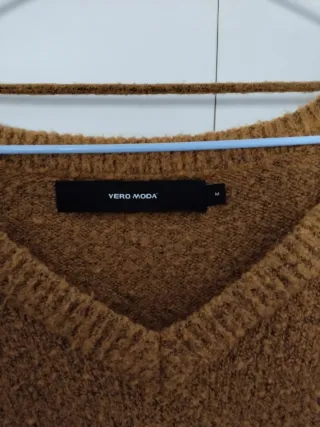 Jersey Vero Moda Marrón Talla M Mangas Abullonadas