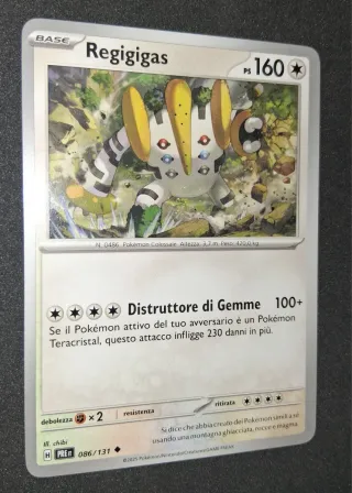Lotto 3 Carte Regigigas (V, Holo, Reverse) NM