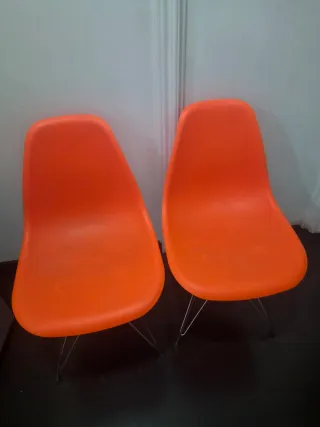 2 Sillas Naranja Diseño Moderno