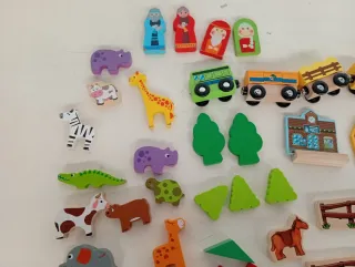 Juego de madera granja y animales