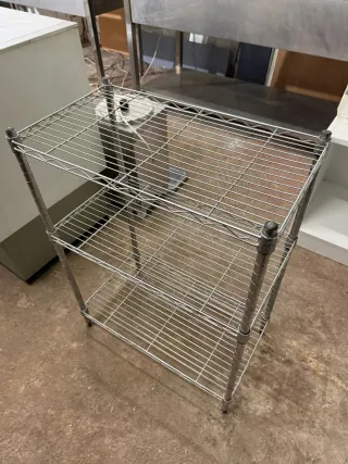Estantería Metálica Plata 3 Niveles