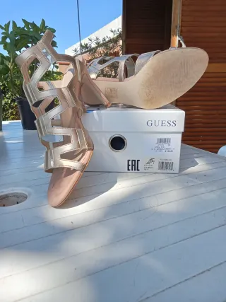 Sandali Guess donna oro/rosa tacco alto