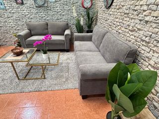 Sofá 3 plazas + Sofá 2 plazas Gris