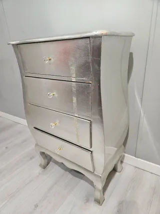 Mueble barroco plateado