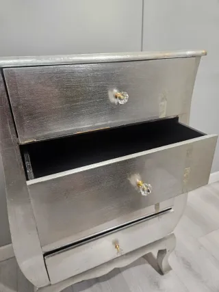 Mueble barroco plateado