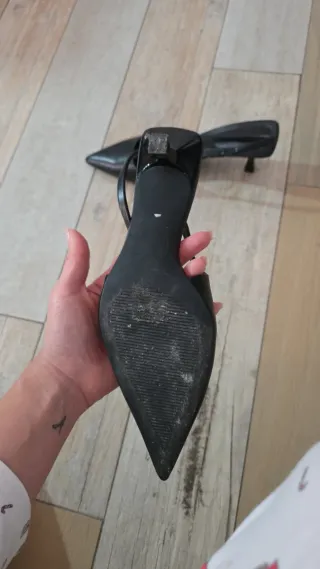 Zapatos de salón negros tacón usado una sola vez