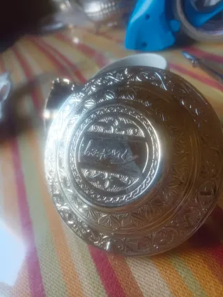 Juego de tazas de café turco plateadas