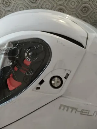 Casco moto Modular MT Helmets XL Blanco