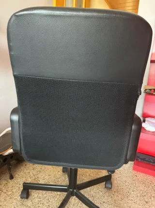 Silla de ruedas de escritorio negra IKEA RENBERGET