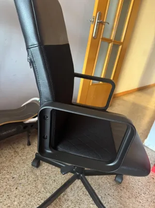 Silla de ruedas de escritorio negra IKEA RENBERGET