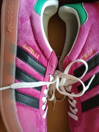 Adidas Gazelle donna rosa e nere veste un 40 e mez
