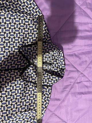 Camicia fantasia geometrica blu taglia S