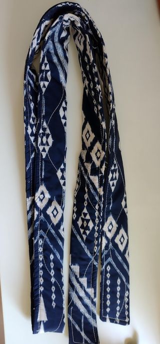 Chaleco estampado azul y blanco