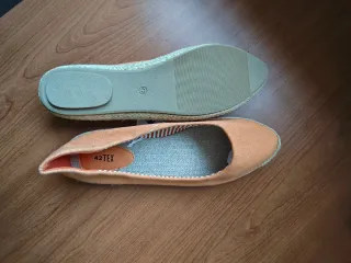 Bailarinas naranjas y azul grisáceo talla 42