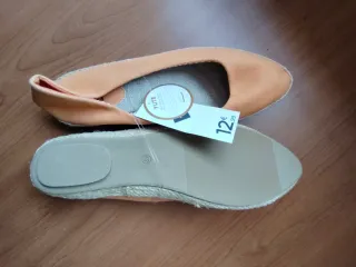 Bailarinas naranjas y azul grisáceo talla 42