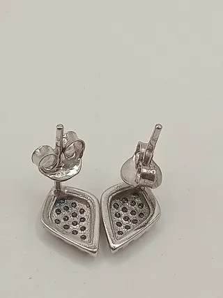 Orecchini donna bimba diamante argento 925 zirconi