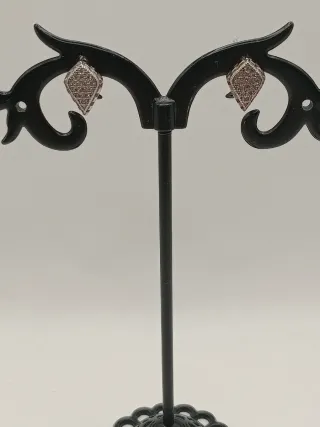 Orecchini donna bimba diamante argento 925 zirconi