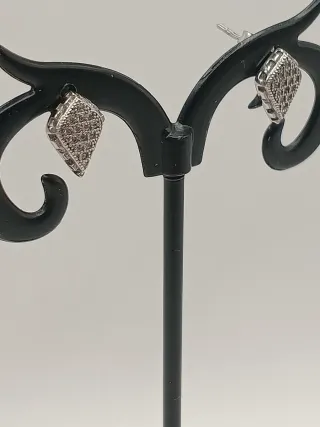 Orecchini donna bimba diamante argento 925 zirconi
