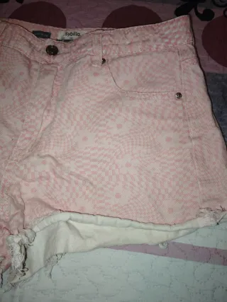 Shorts Sybilla rosas con estampado