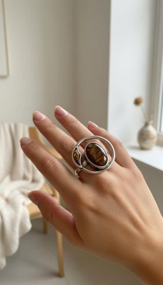 Anillo Zamak Baño Plata 999