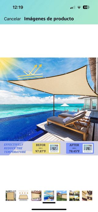 Toldos de calidad de malla de sombra beige y gris