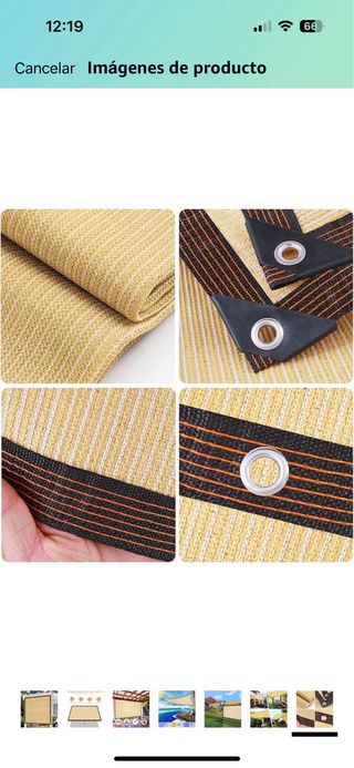 Toldos de calidad de malla de sombra beige y gris