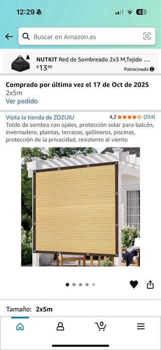 Toldos de calidad de malla de sombra beige y gris