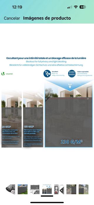 Toldos de calidad de malla de sombra beige y gris