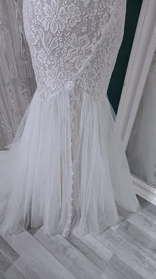 Vestido de Novia Sirena Encaje Blanco
