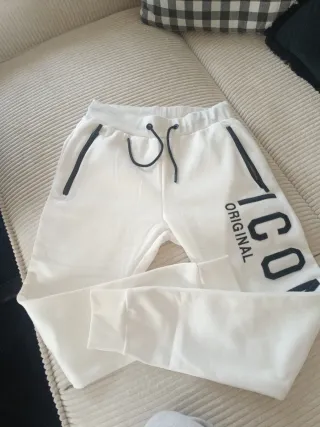 Nuevo: Pantalón chándal hombre blanco ICON