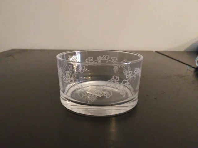 Cuenco de cristal con plata de ley
