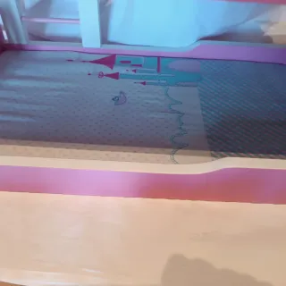 Litera Juguete Madera Blanca y Rosa