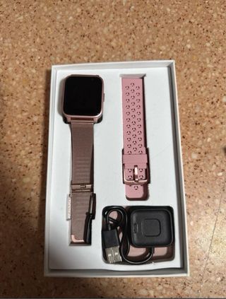 Reloj Inteligente Rosa y Plateado