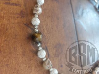 Catena portafoglio teschio beige marrone
