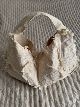 Bolso shopper Zara flores beige