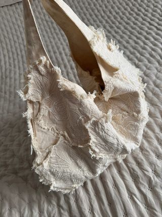 Bolso shopper Zara flores beige