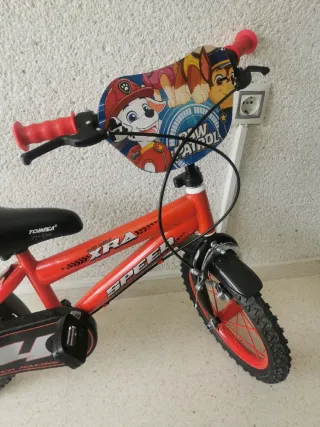 Bicicleta infantil Paw Patrol Roja