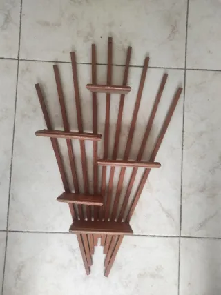 Estantería de madera vintage
