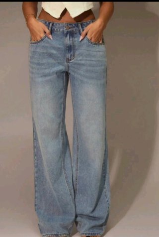 Jeans larghi blu