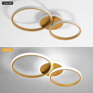 Lámpara Techo LED Moderna Oro Blanco